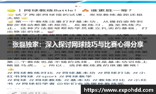 张磊独家：深入探讨网球技巧与比赛心得分享